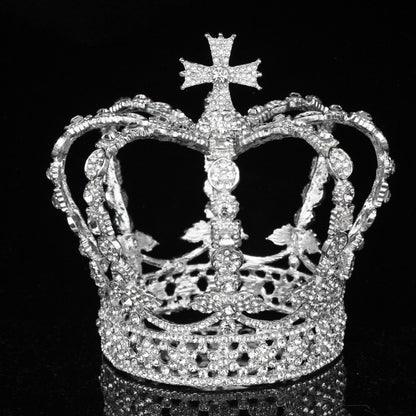 Vintage Royalty Unleashed: Crystal Crowns for Boys and Girls - Unisex Regal Touch in Hair Jewelry Accessories! - Kids Jewellery Shop