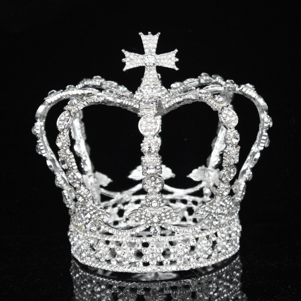 Vintage Royalty Unleashed: Crystal Crowns for Boys and Girls - Unisex Regal Touch in Hair Jewelry Accessories! - Kids Jewellery Shop