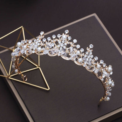 Luxury Crystal Pearl Tiara - Pageant, Prom, Bridesmaid Marvel for Special Occasions - Exquisite Hair Accessories! - Kids Jewellery Shop