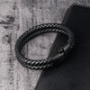 High-Quality Woven Leather Bracelets with Stainless Steel Magnetic Clasp!