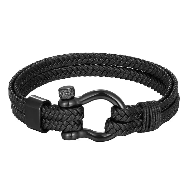 Fashionable Stainless Steel Genuine Leather Bracelets for Boys! - Kids Jewellery Shop