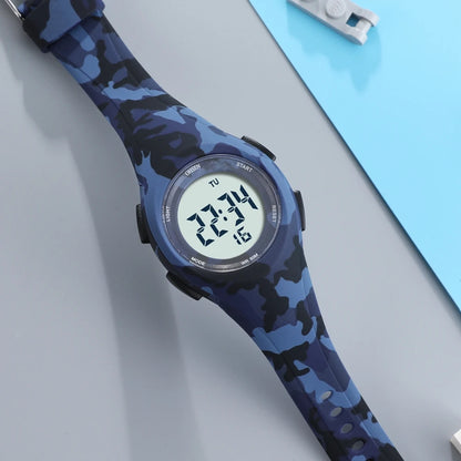 Kids Digital Sport Watch for Boys – LED Waterproof, Shock Resistant, Alarm, Stopwatch & More!