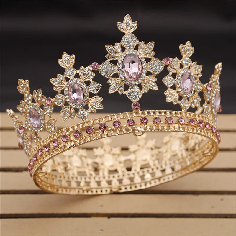 Crowning Glory: Luxury Crown Queen Hair Diadem - Elevate Your Child's Elegance for Prom and Pageants with Opulent Head Ornaments!