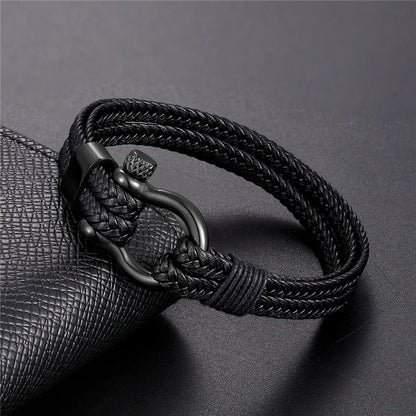 Fashionable Stainless Steel Genuine Leather Bracelets for Boys! - Kids Jewellery Shop