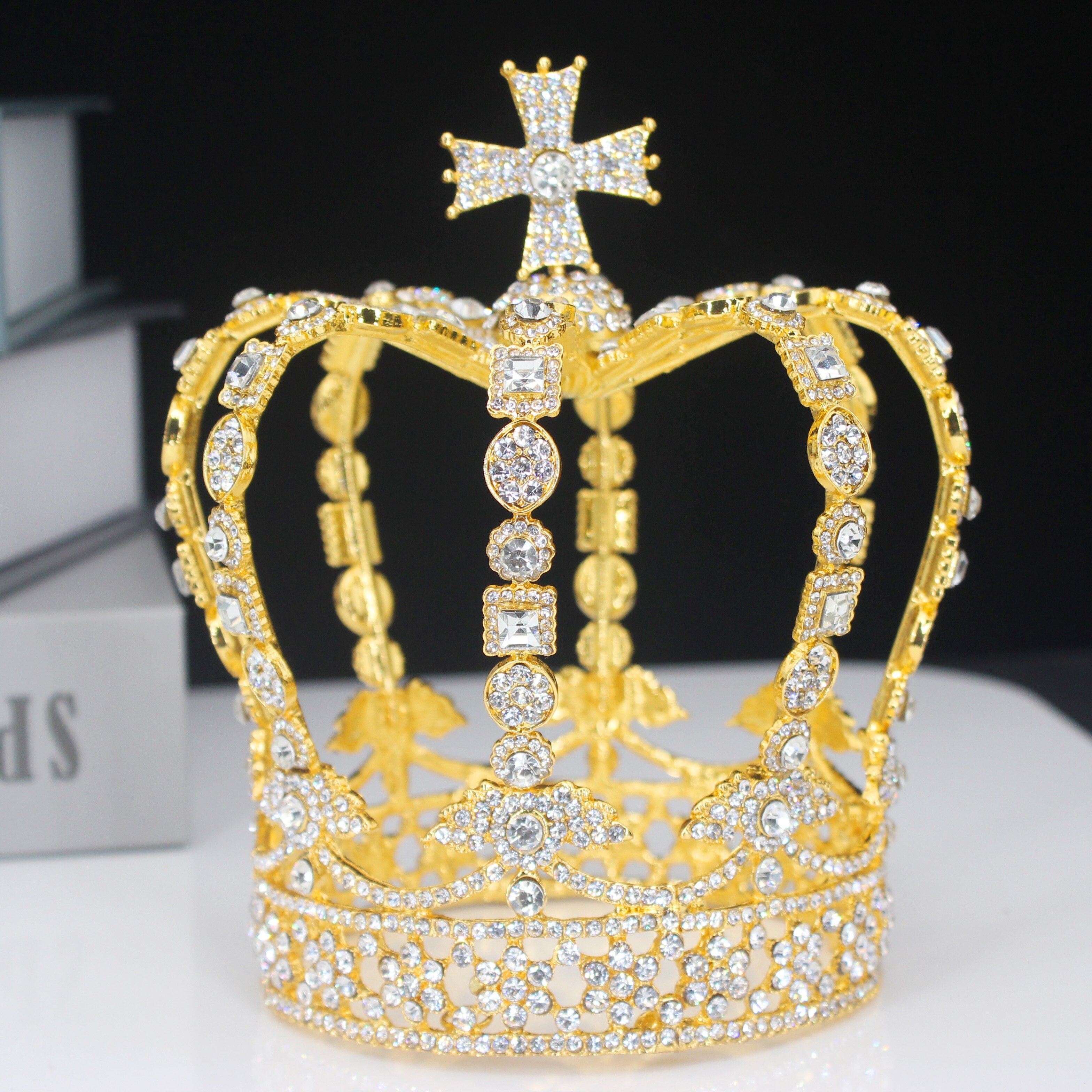 Vintage Royalty Unleashed: Crystal Crowns for Boys and Girls - Unisex Regal Touch in Hair Jewelry Accessories!