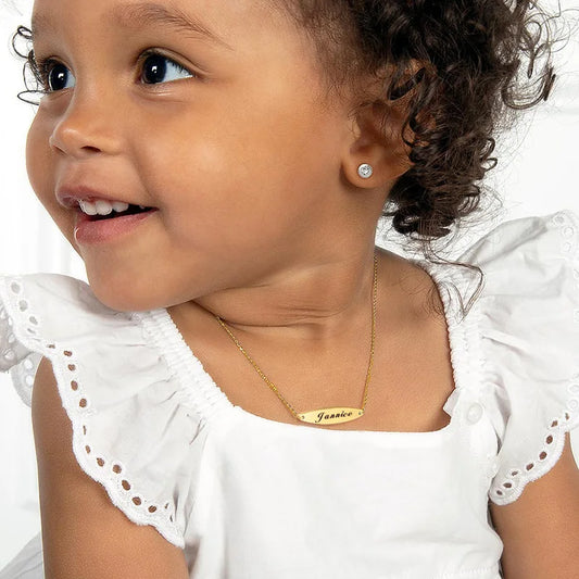 Sparkling Identity: Personalized Name Pendant Necklace - Unforgettable Birthday Gift for Kids, Girls, Boys, Toddlers - Cherished Children's Jewelry! - Kids Jewellery Shop