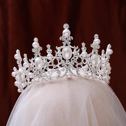 Radiant Royalty: Luxury Crystal Pearls Tiaras - Exquisite Pageant Diadem! - Kids Jewellery Shop
