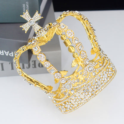 Vintage Royalty Unleashed: Crystal Crowns for Boys and Girls - Unisex Regal Touch in Hair Jewelry Accessories! - Kids Jewellery Shop