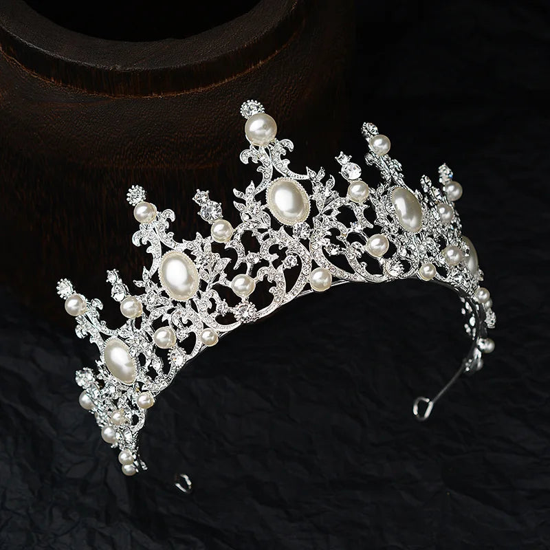 Radiant Royalty: Luxury Crystal Pearls Tiaras - Exquisite Pageant Diadem! - Kids Jewellery Shop