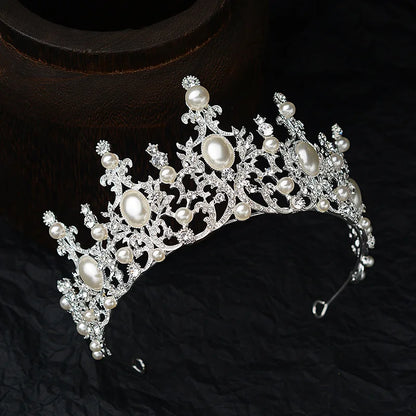 Radiant Royalty: Luxury Crystal Pearls Tiaras - Exquisite Pageant Diadem! - Kids Jewellery Shop