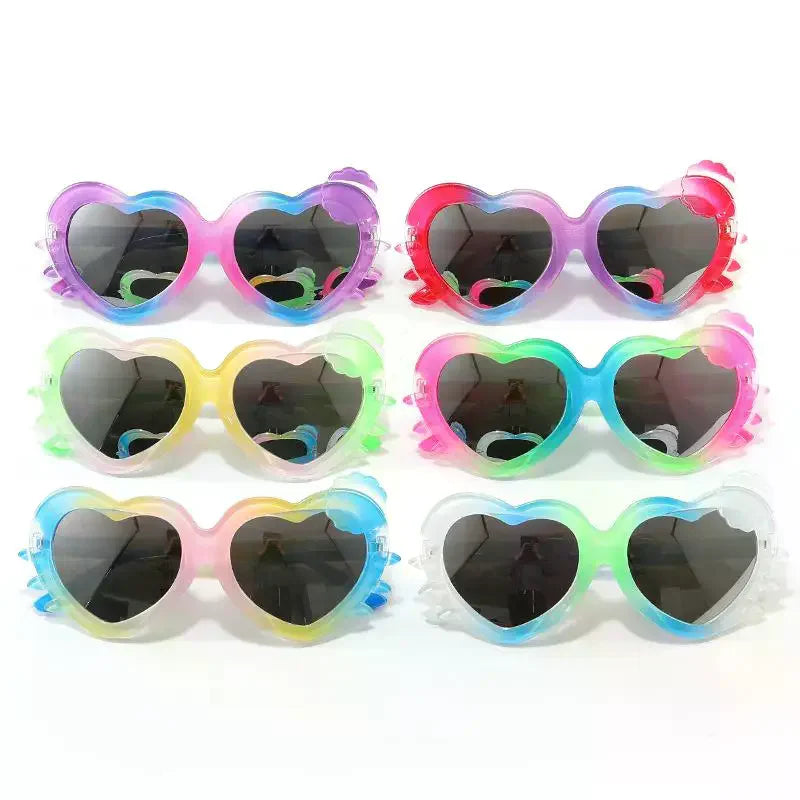 Girls Heart Shaped Sunglasses | Kids Beach, Travel & Outdoor Play Sun Shades!