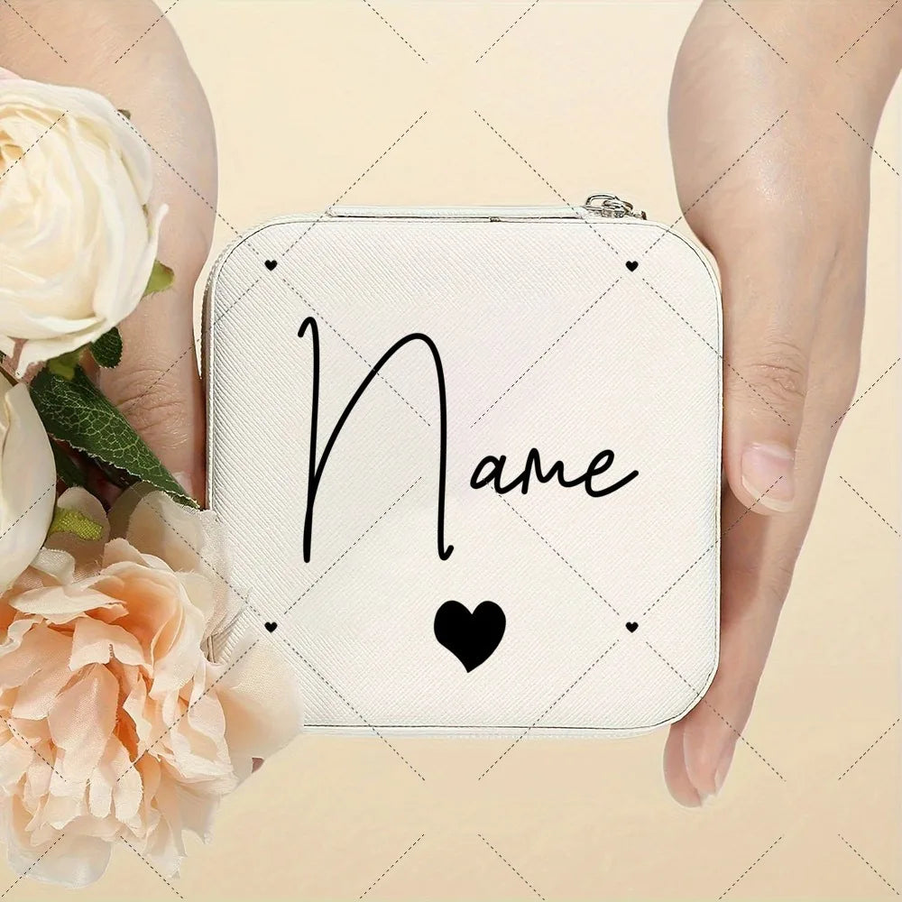 Personalised Name Travel Jewellery Box | Custom Jewellery Case Organiser for Girls | Portable Jewellery Storage Birthday Gift!