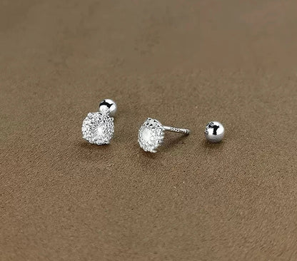 Shiny Zircon Screw-Back Earrings | Allergy-Free Jewellery for Girls, Teens & Women!