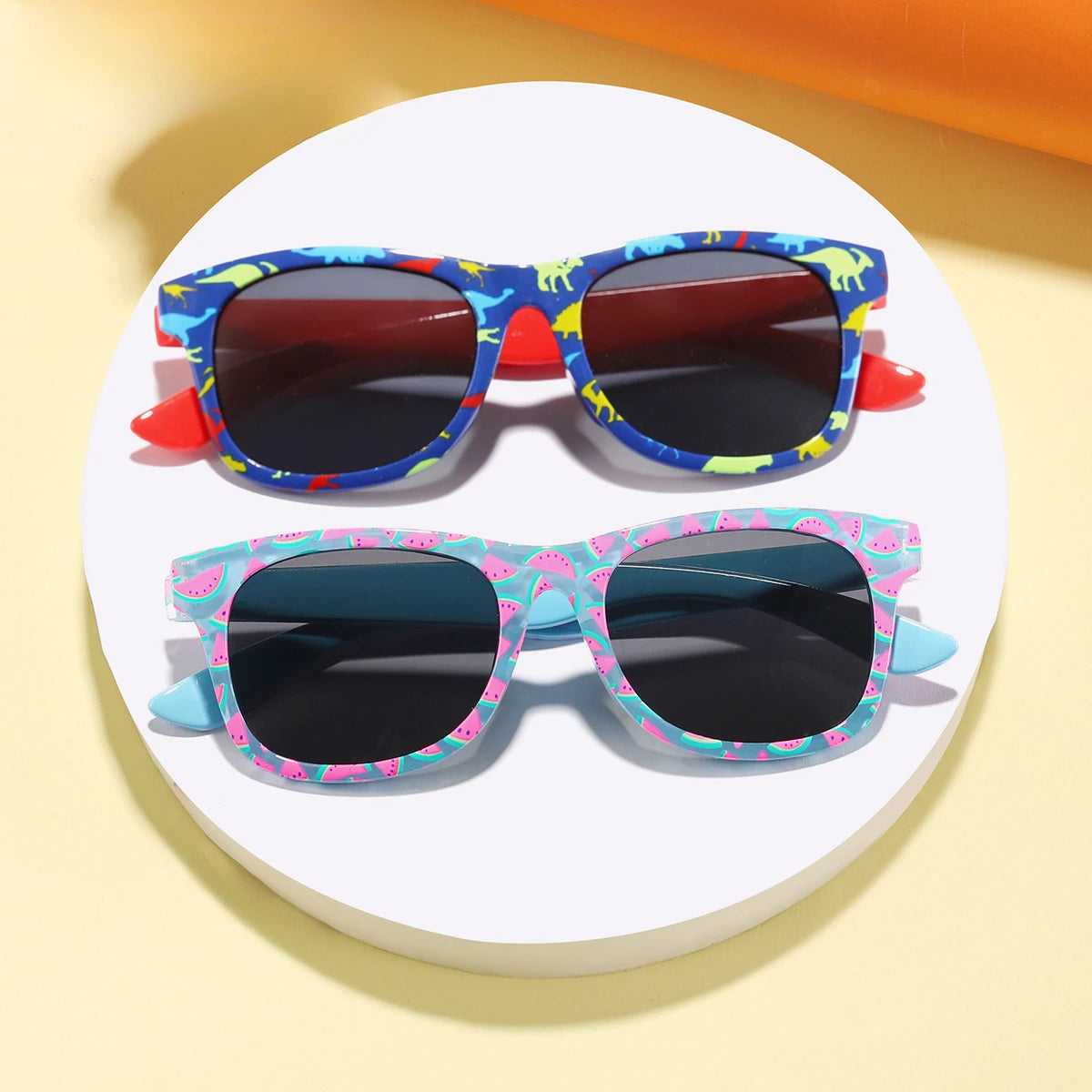 Kids UV400 Dinosaur Sunglasses – Cute Square Shades for Boys & Girls | Summer Outdoor Sun Protection!