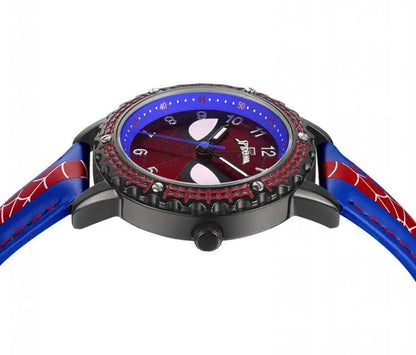 Spiderman Kids Wristwatch – Waterproof Quartz Watch with Luminous Hands & Leather Band | Unisex Gift for Ages 6–12!