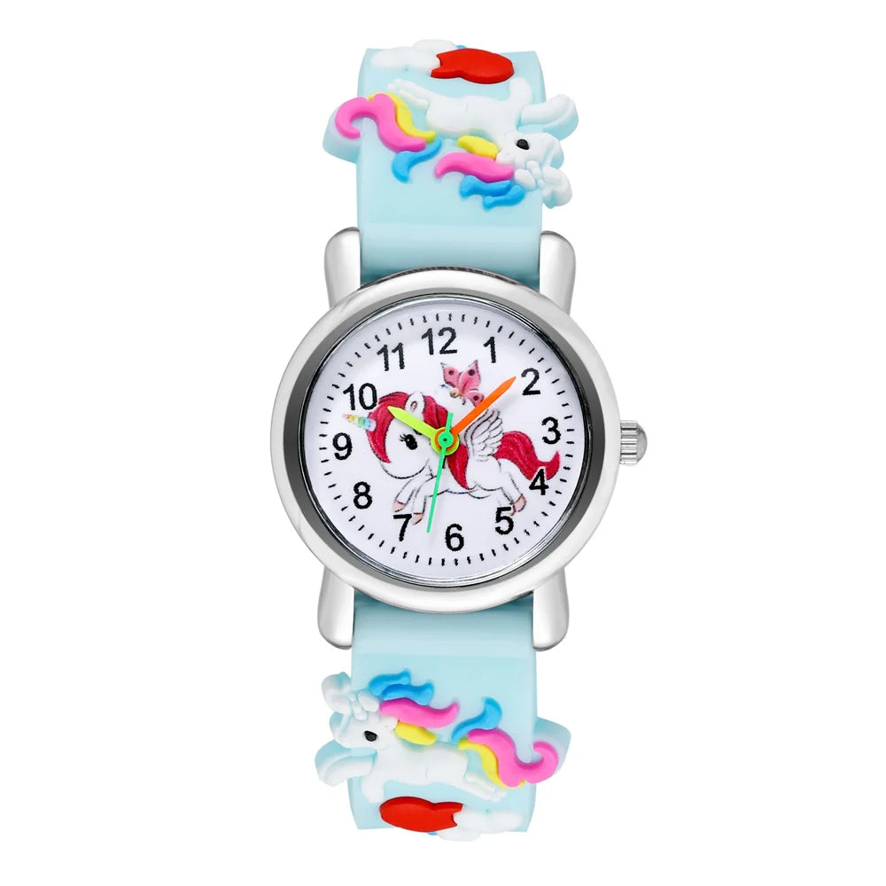 Cute Unicorn Kids Watch – Colourful Wristwatch for Girls | Fun Cartoon Quartz Watch Gift!