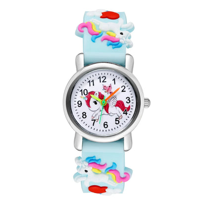 Cute Unicorn Kids Watch – Colourful Wristwatch for Girls | Fun Cartoon Quartz Watch Gift!