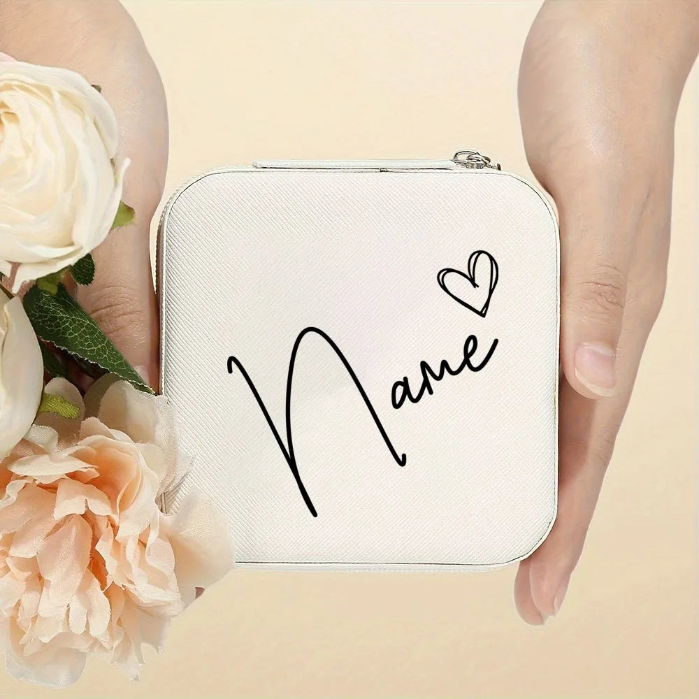 Personalised Name Travel Jewellery Box | Custom Jewellery Case Organiser for Girls | Portable Jewellery Storage Birthday Gift!