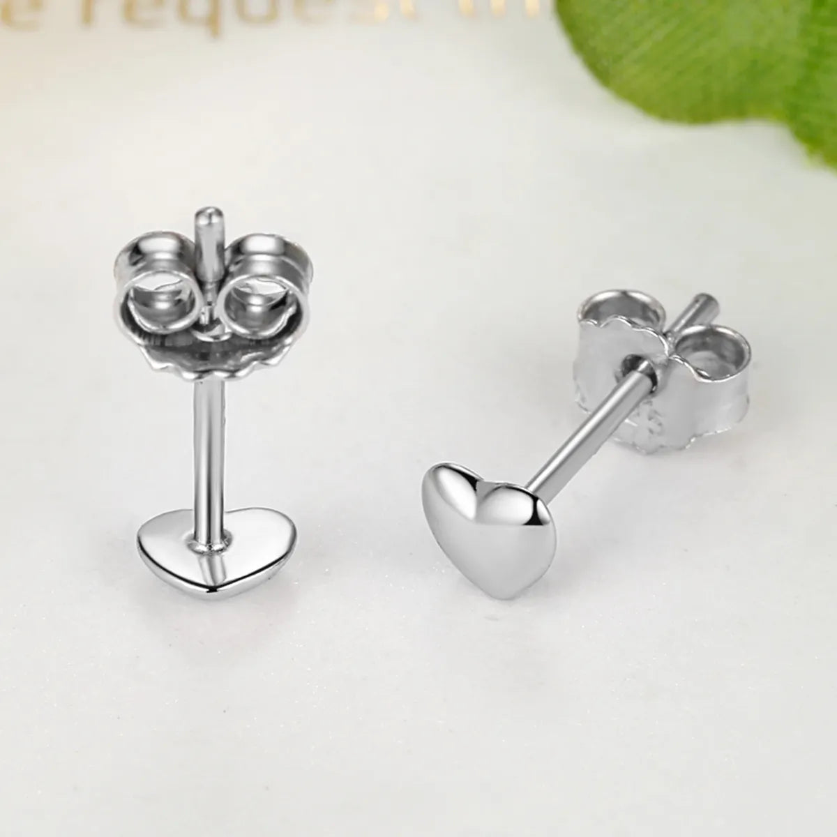 Elegance in Simplicity: 100% 925 Sterling Silver Plain Hearts Stud Earrings - Delicate Fine Jewelry for Girls, Kids, and Women!