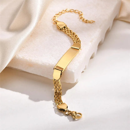 Personalized Baby ID Bracelet – Custom Engraved Name & Date | Gold Plated Stainless Steel Bracelet for Little Boys & Girls | Keepsake Gift!