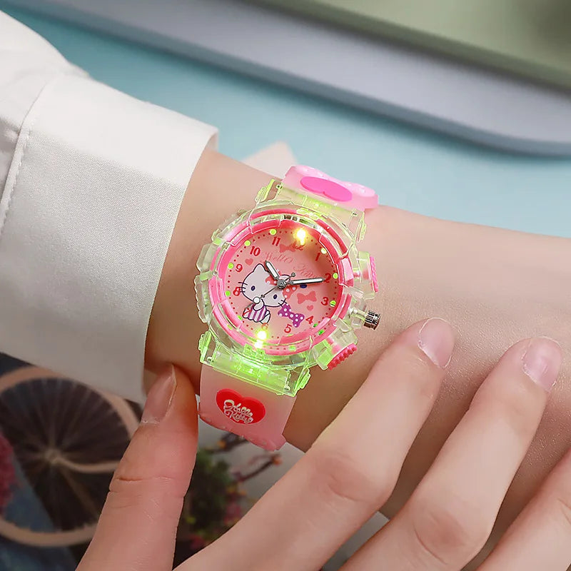 Hello Kitty Kids Wristwatch – 3D Pattern Luminous Quartz Watch for Girls | Gift for Ages 3–10