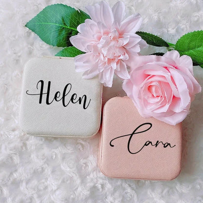 Personalised Jewellery Box for Girls – Custom Travel Jewellery Case with Name | Birthday, Bridesmaid & Wedding Gift!