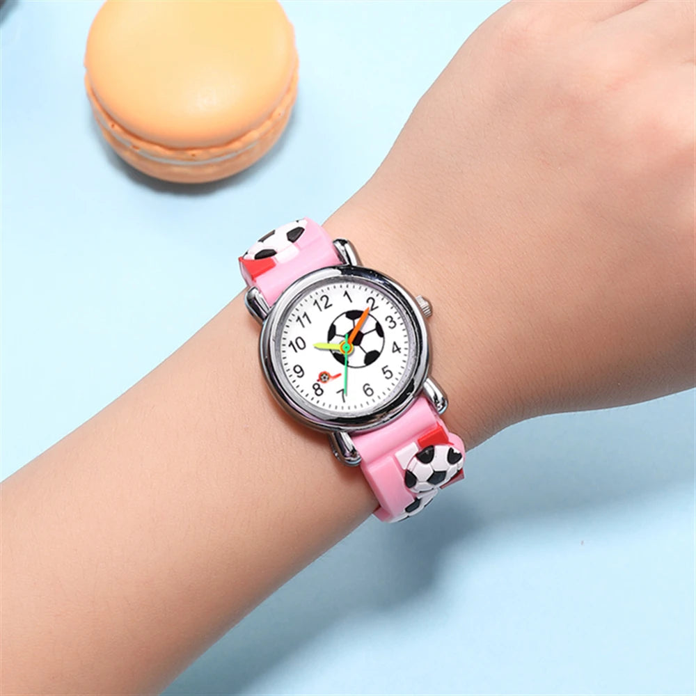 Football Sports Watch for Kids ⚽ | Boys & Girls Wristwatch ⌚ | Stylish Timepiece Gift for Children 🎁