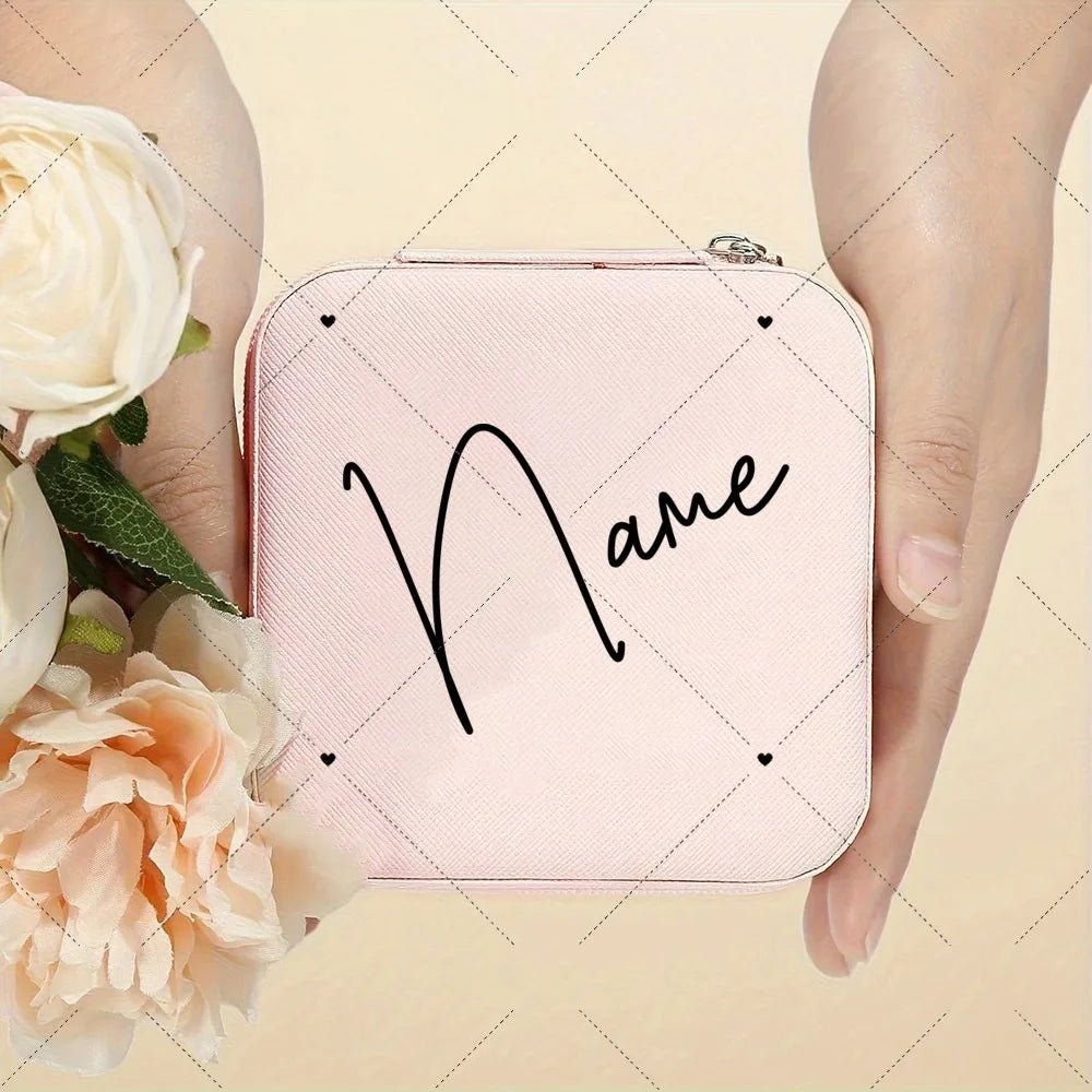 Personalised Name Travel Jewellery Box | Custom Jewellery Case Organiser for Girls | Portable Jewellery Storage Birthday Gift!