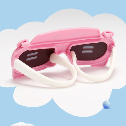 Cartoon Cars Party Kids Sunglasses – UV400 Polarized Flip-Cover Goggles for Children | Soft Protective Eyewear Gift!