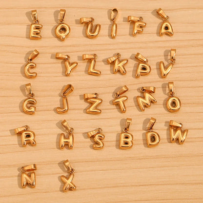 Mini Bubble Letter Pendant Necklace 🔤 | Dainty Unisex Stainless Steel Initial Jewelry for Boys & Girls | Cute A–Z Alphabet Gift Necklace 🎁