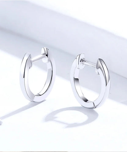 925 Sterling Silver Hoop Earrings 🌸 | Minimalist Everyday Jewelry for Girls & Women – Hypoallergenic & Elegant!