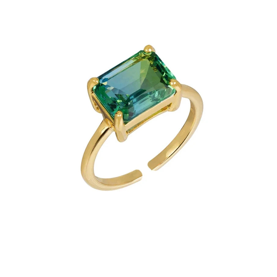 Adjustable Crystal Gold Ring for Teen Girls | Simple Fashion Party Jewellery | Elegant Gift for Girls!