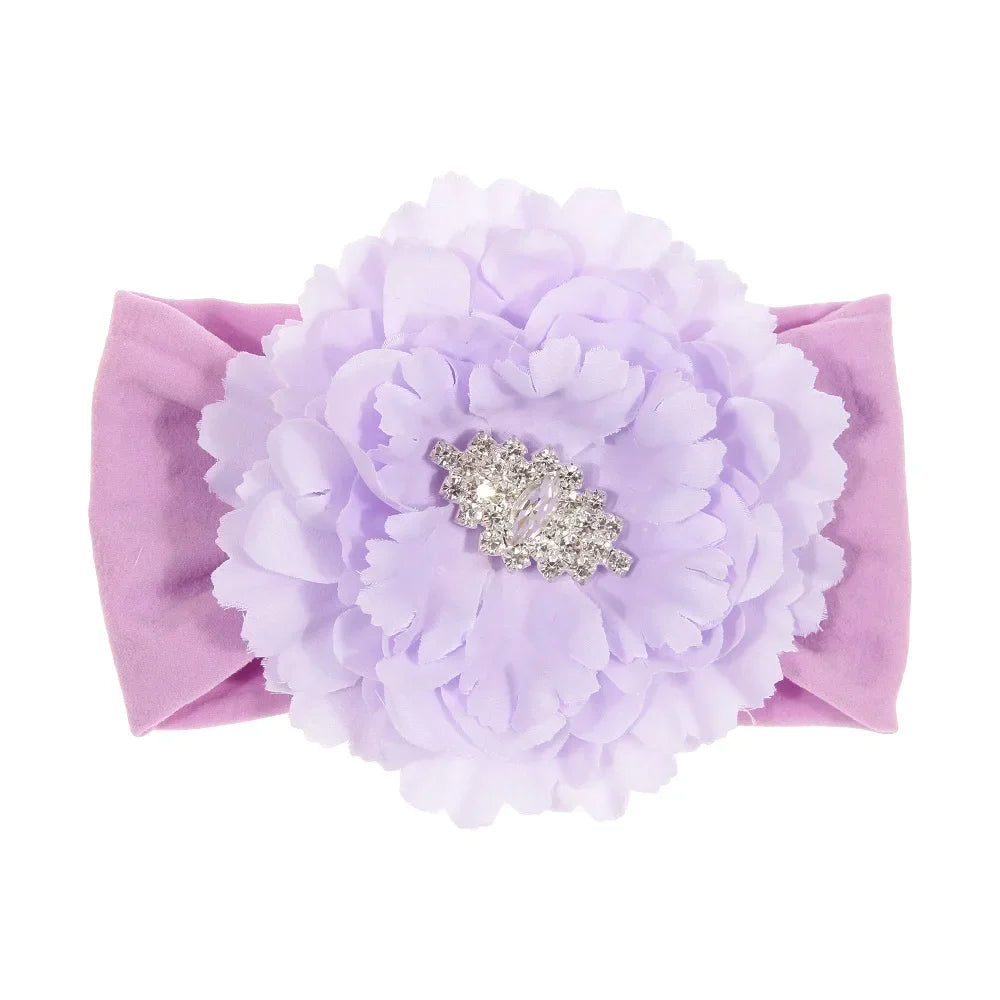 Baby Girls Pearl Flower Lace Headbands | New-born & Toddler Soft Elastic Hair Accessories!