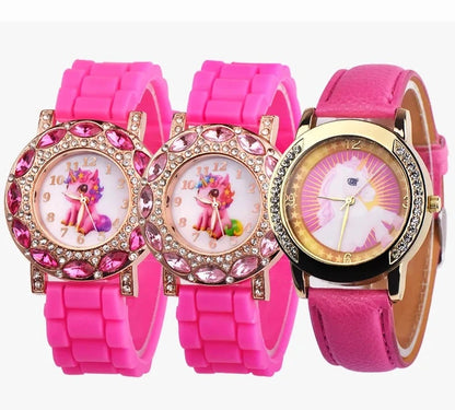 Magical Moments Await with Our Girls' Unicorn Pink Silicone Quartz Wristwatch! - Kids Jewellery Shop