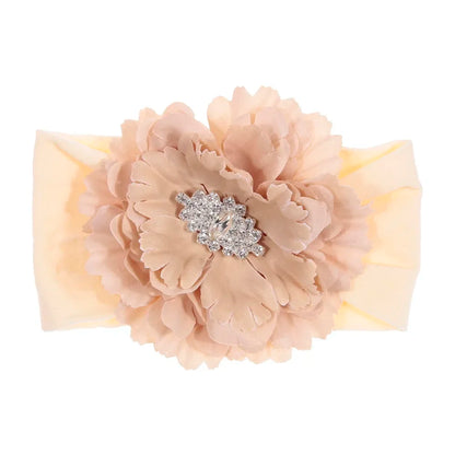 Baby Girls Pearl Flower Lace Headbands | New-born & Toddler Soft Elastic Hair Accessories!