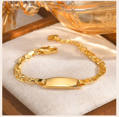 💖 Personalized Baby Bracelet – Engraved Name ID Wristband. Adjustable Stainless Steel Kids Jewellery | Custom Baby Gift!