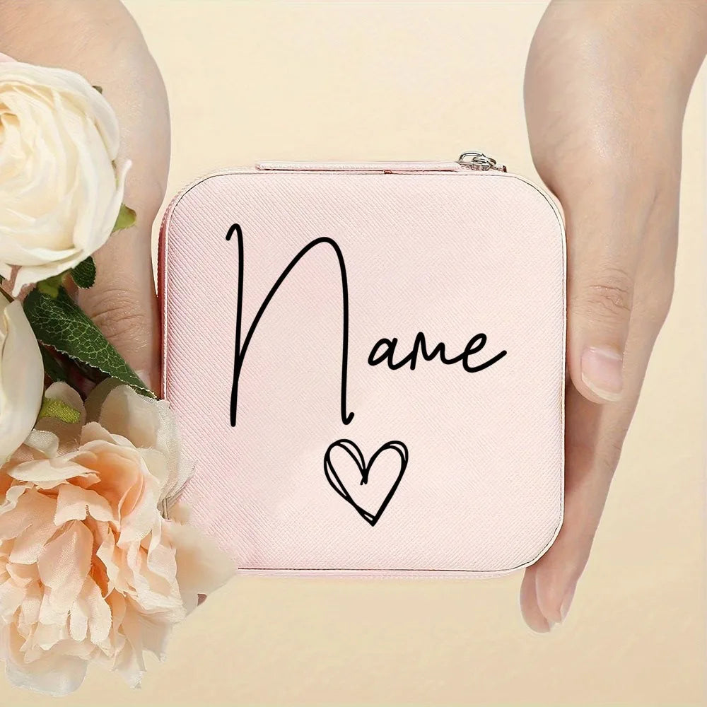 Personalised Name Travel Jewellery Box | Custom Jewellery Case Organiser for Girls | Portable Jewellery Storage Birthday Gift!