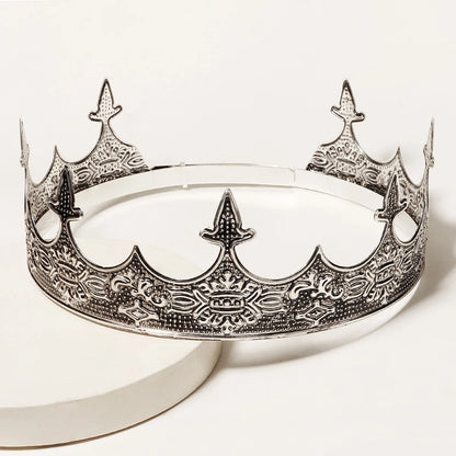 Embrace Regal Splendor: Royal King & Queen Metal Crowns and Tiaras for Unforgettable Moments!