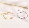 Cherish Every Moment: Personalized Baby Name Bracelet with Cute Flower Detail - Ideal Gift for Girls and Boys on Birthdays!