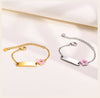 Blossoms of Love: Engravable Baby Bracelet - Personalized Gift for Girls and Boys - Ideal for Birthdays and Christenings!