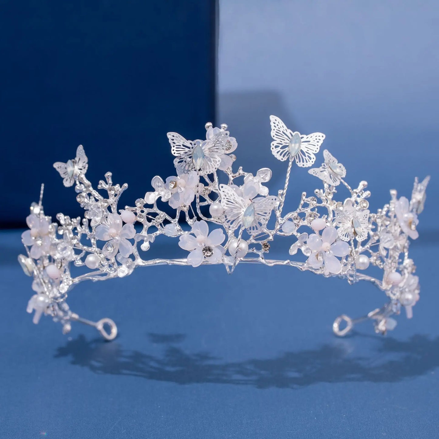 Elegant Butterfly Rhinestone Baroque Tiara: Your Crowning Glory for Special Moments!