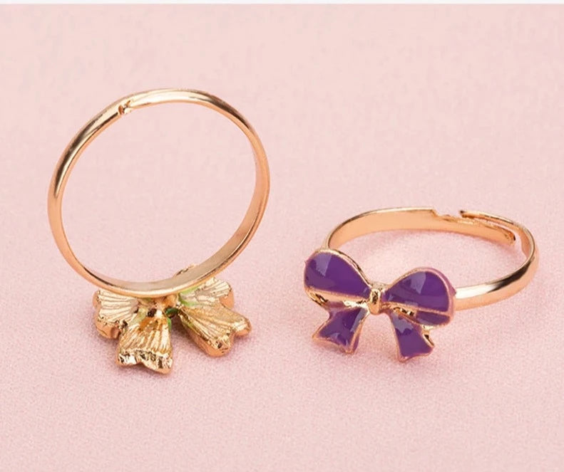 Cute Adornments: 12/36pcs Adjustable Girls' Crystal Rings - Whimsical Fun for the Perfect Birthday Gift! - Kids Jewellery Shop