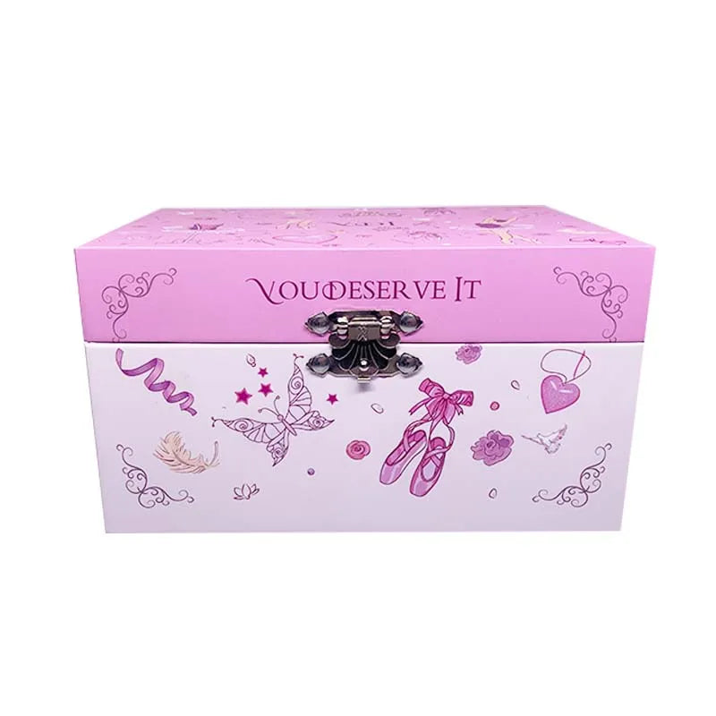 Musical Jewellery Box for Girls with Spinning Ballerina – Hand-Cranked Swan Lake Music Box | Christmas & Birthday Gift for Kids!