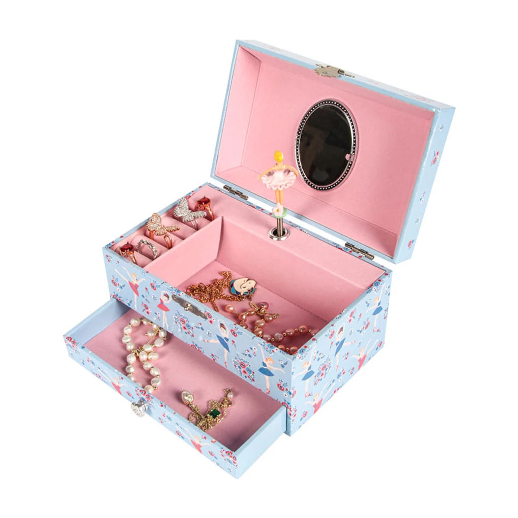 🩰 Ballet Girl Music Box. Jewellery Storage Box with Built-In Mirror & Pull-Out Drawer | Perfect Birthday & Christmas Gift for Girls!
