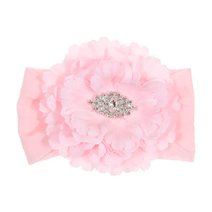 Baby Girls Pearl Flower Lace Headbands | New-born & Toddler Soft Elastic Hair Accessories!