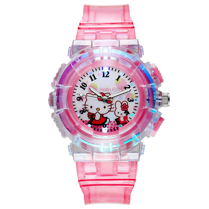 Girls LED Luminous Kitty Wristwatch – Cute Digital Watch for Kids | Birthday Gift for Girls!