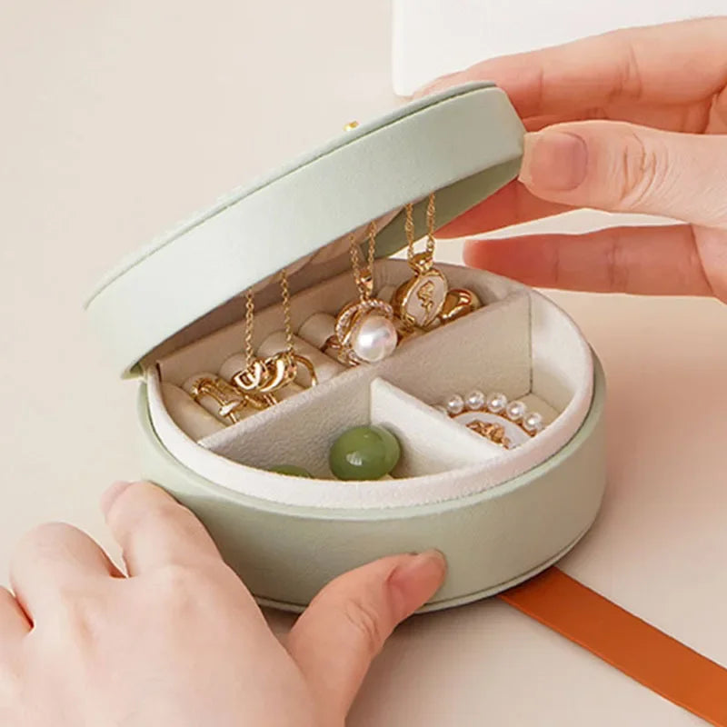 Stylish Travel Jewellery Box for Girls | Portable Jewellery Organiser Case | Necklace, Earring & Ring Storage Gift