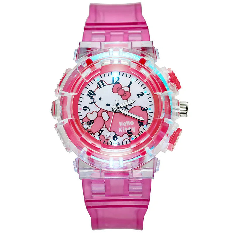 Girls LED Luminous Kitty Wristwatch – Cute Digital Watch for Kids | Birthday Gift for Girls!