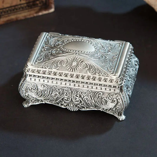Vintage Floral Jewellery Storage Box | Antique Metal Jewellery Organiser!