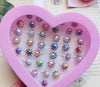 Rainbow Dreams: Big Multi-Coloured Pearl Bead Adjustable Rings for Girls!